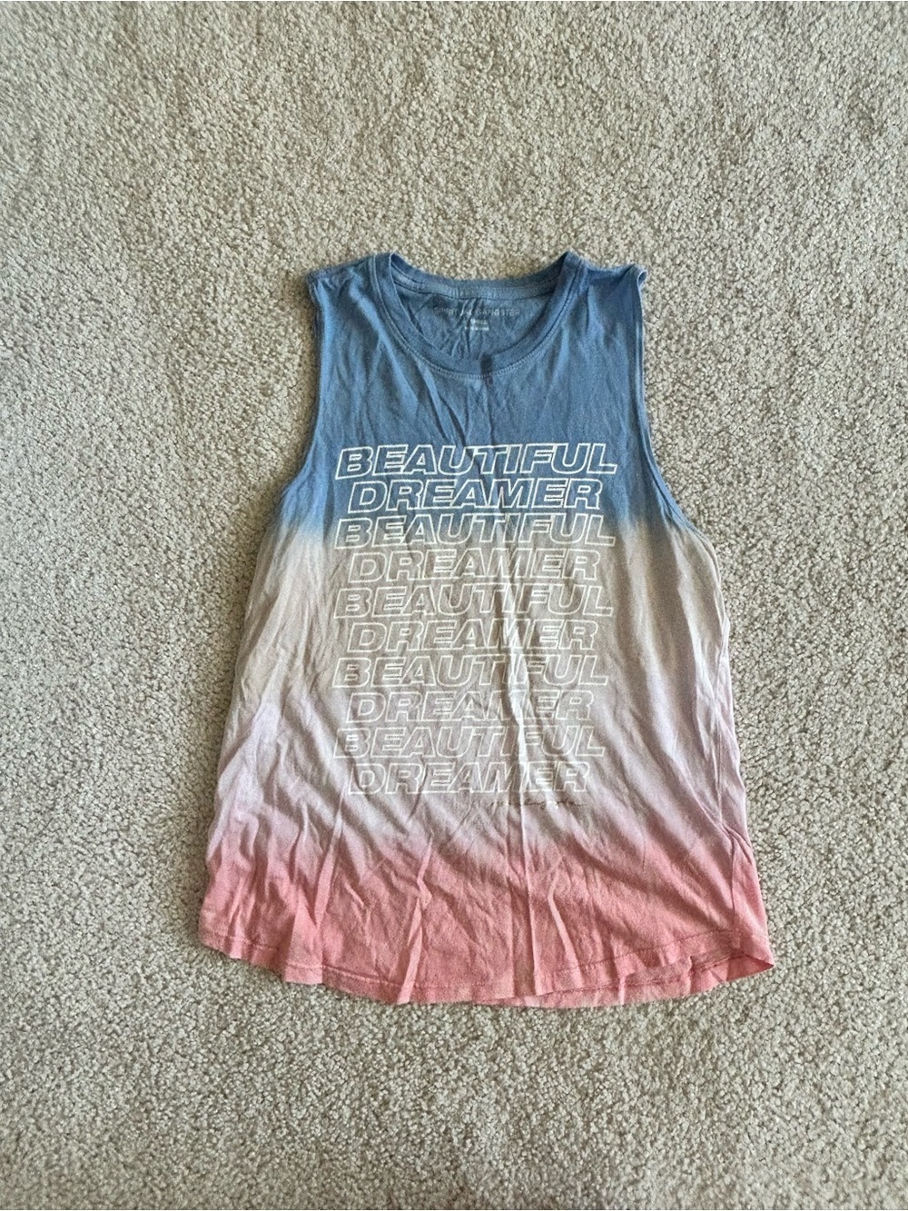Spiritual Gangster Ombre 'Beautiful Dreamer' Tank - Blue, White, Pink